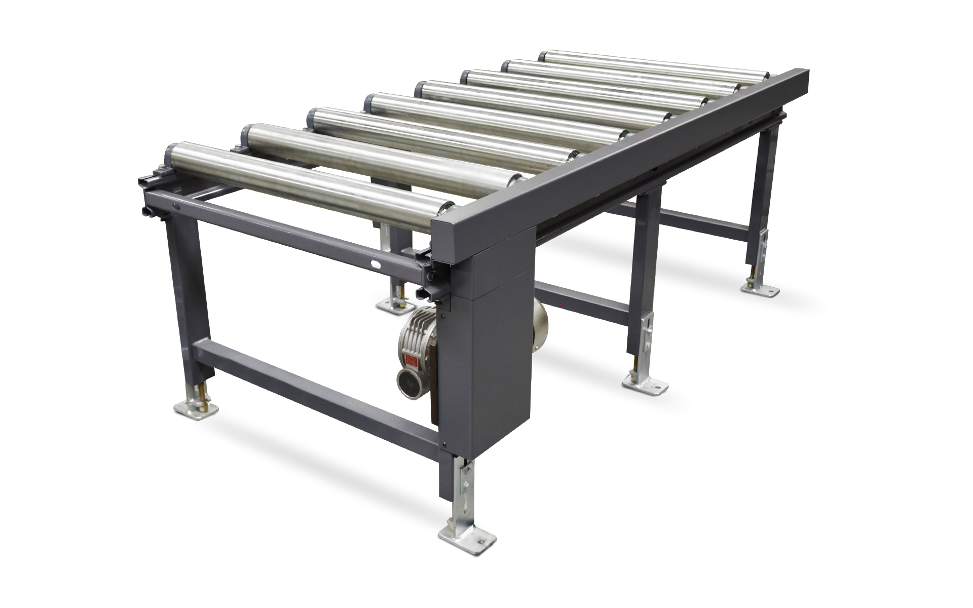 Materjali rullrada X/XP – modulaarselt kohandatav rullkonveieri süsteem koos vertikaalrullide, mõõteseadmete ja ristliikumisüksustega.