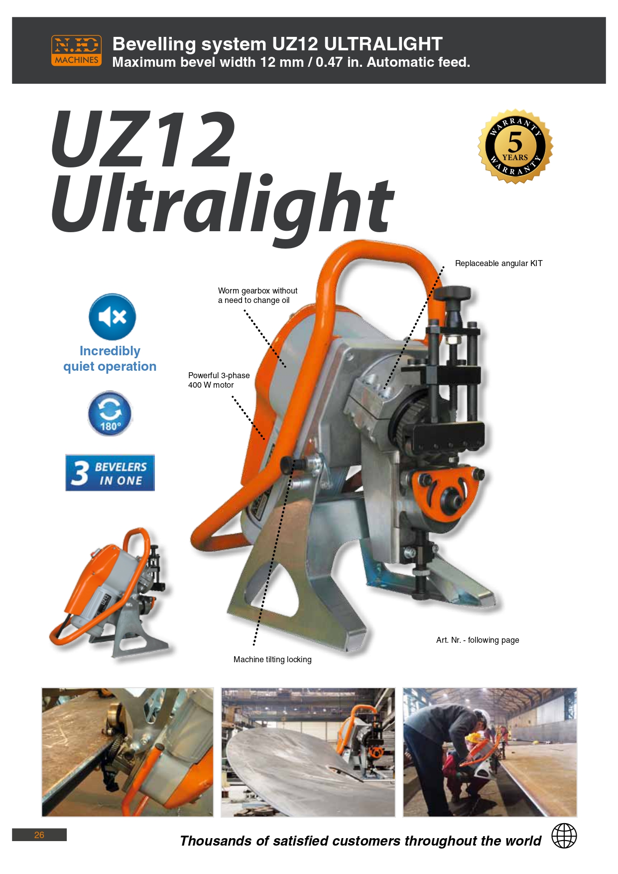 UZ12 ULTRALIGHT Faasimsina kataloogi leht lk.1 