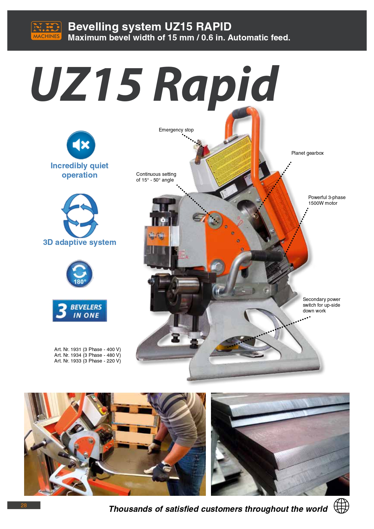 UZ15 RAPID faasimasina kataloog lk.1