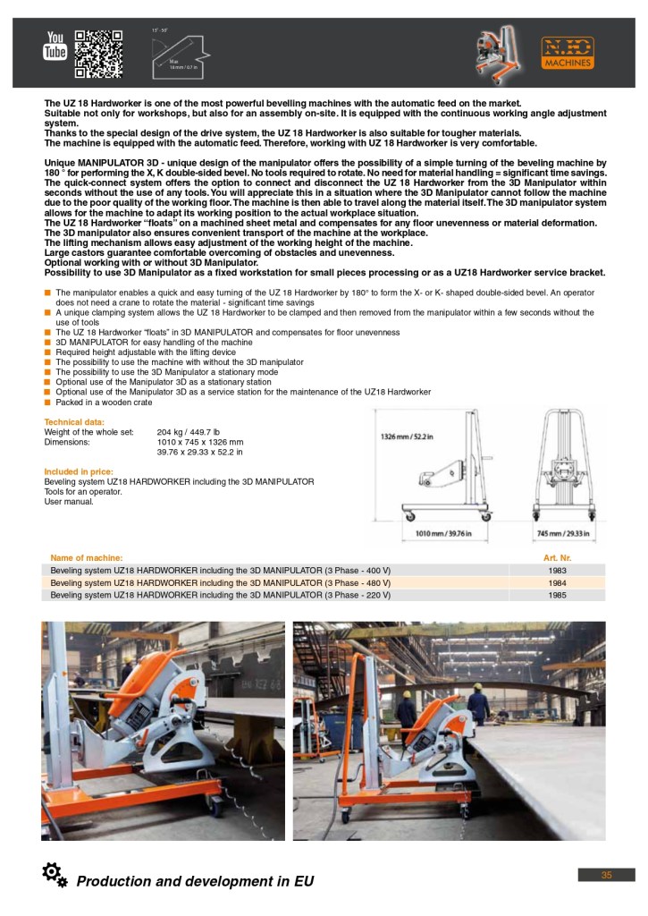 UZ18 HardWorker faasimismasina kasutusjuhend 