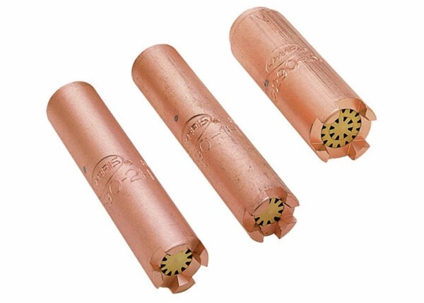 Harris kuumutussuudmikud H- kolm erinevat suurust, otsa vaatega näha on kõigil kuumutussuudmikute graveeringud suurustega (pildil loendamatud) . 