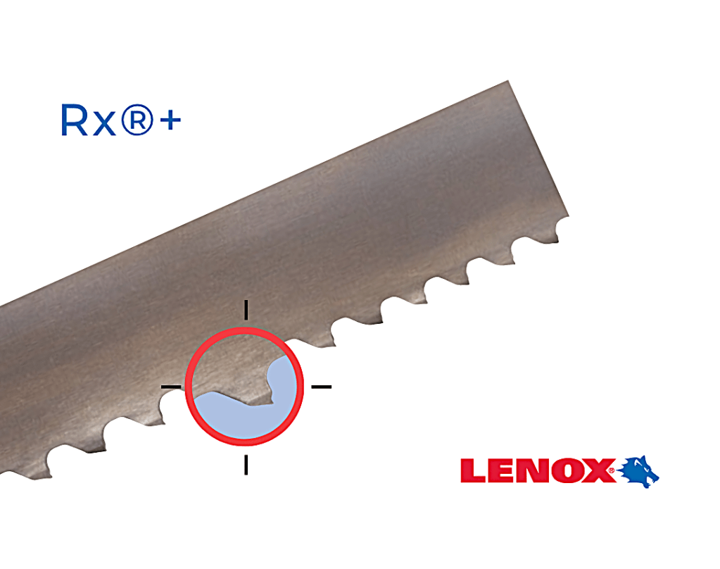 Lenox RX+ Saelint materjali pilt välja toodud suurendatud hambaga. 