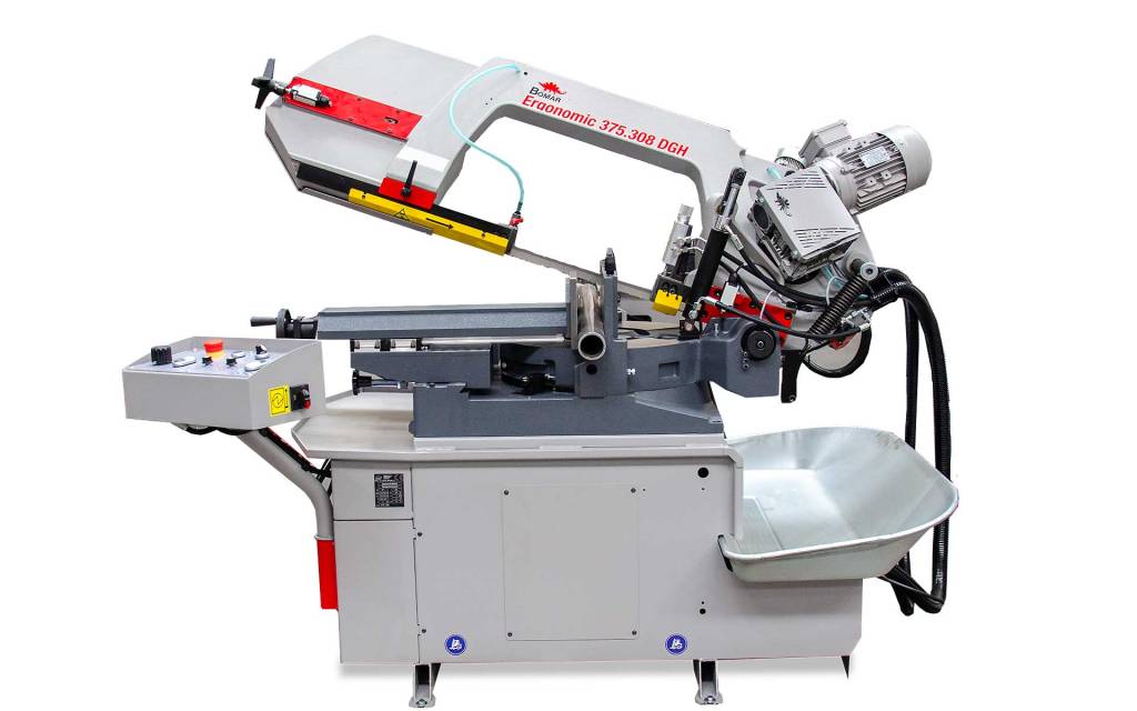 Ergonomic 375.308 DGH on tugev poolautomaatne lintsaag metallilõikuseks. 